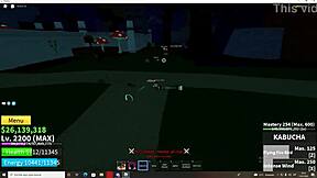 Young gay’s first time bareback anal sex in Blox Fruit game
