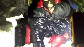 Gay amateur twink in hardcore scene with smoking jacket theme