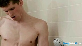 Steamy shower scene leads to rough gay anal sex