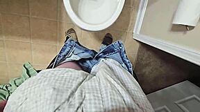 A young and straight twink has raw sex after urinating