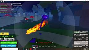 Young gay’s first time bareback anal sex in Blox Fruit game