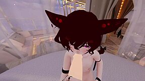 Gay chat with a naughty cat boy in virtual reality