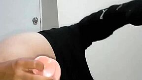 I'm testing my new dildo for some anal fun.