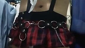 Mexican Amateur Travesti Colegiala Fucks in Closet