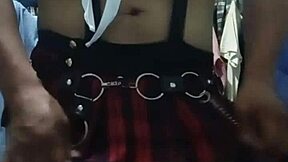 Mexican Amateur Travesti Colegiala Fucks in Closet