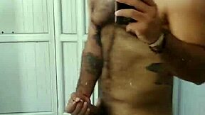 Wild solo action in pool bathroom! Wanna see?