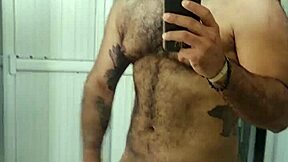 Wild solo action in pool bathroom! Wanna see?