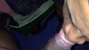 damn, sucking shemale cock like a queen here