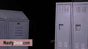 waiting in locker room for his bareback anal surprise