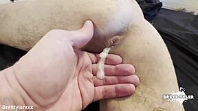 Cum-eating after big dick anal load
