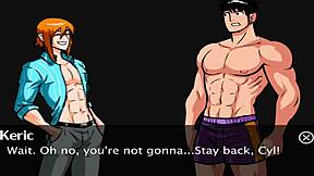 Juicy blowjob animation unfolds as gay friends explore wild sex in a thrilling game scene.