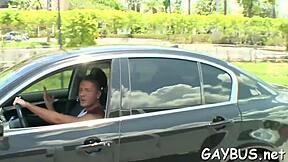 Horny Gay Stud Gives Rough Oral-Job Action