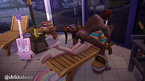 Man, two boys go hard with rough anal in Sims 4 bunny femboy style!