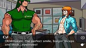 Juicy blowjob animation unfolds as gay friends explore wild sex in a thrilling game scene.