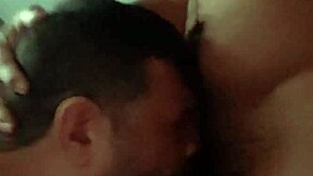 Kneeling down, sucking hard, and waiting for that hot load