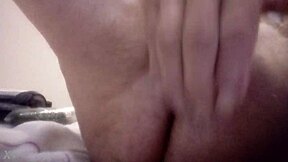 Lusty Dusty John pleases himself with naughty anal dildo