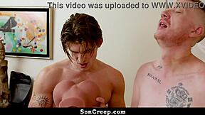 Stepdad's hidden desire sparks hardcore lesson for stepson. Soncreep captures every intense moment.