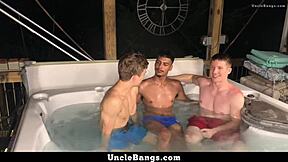 Stepbrothers Unleash Taboo Threesome in Steamy Jacuzzi