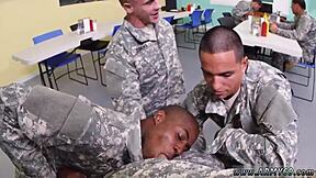 Army men drill hard in outdoor group action.