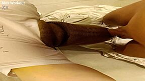 Deep Wet Blowjob from Muscular Couple in Bed Feels So Raw