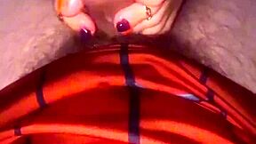 PrettyFeetElite TwinkleToes! Amazing Footjob with Orange and Purple Toes Action