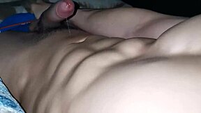 Hot Muscular Body Overstimulated at Night with Juicy Cock Play. Care to Watch?