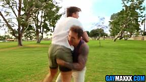 Wow, foursome gay banging at boutique resort! 😍