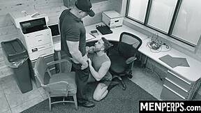 Shoplifter Twink Sucks and Fucks Security Guard in Garage. What a Talent!