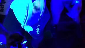 sucking huge cock at party, barely fits!