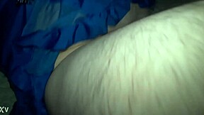 Married guy rocking wife's thong for blowjob