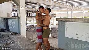 Fucking my latino cousin in abandoned building with deepthroat