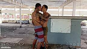 Fucking my latino cousin in abandoned building with deepthroat