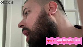 Bearded guy sucks at glory hole, full video?