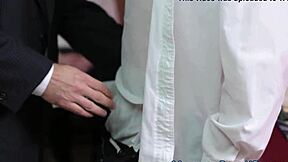 tied mormon gets ass fingered