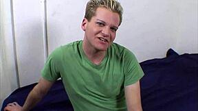 Blonde Guy Struggles with Black Cock Blowjob