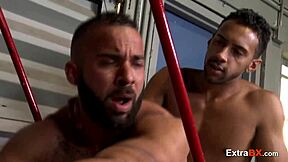 Gay Dudes Pound Hard in Warehouse Condom Action