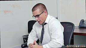 Straight Light Skin Guy with Huge Shaft in Gay Threesome