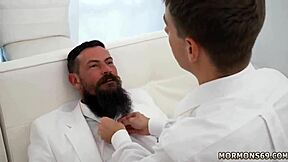 Porno boys and elders Garrett Xanders slam hard in group