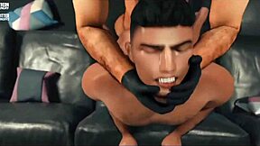 Wow, intruders clash in wild cartoon gay action!