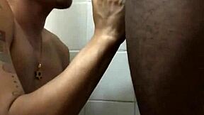 flirting with guy on train in bathroom