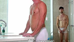 Intense Emotions Surge During Gayroom Morning Shower Blowjob And Passionate Ass Pounding