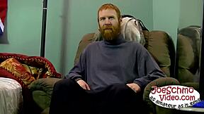 i love redhead chris welcoming hairy solo blowjob sucking action
