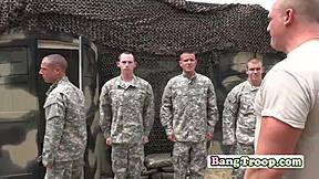 Playing hide and seek with the gay troop to get into a big orgy.