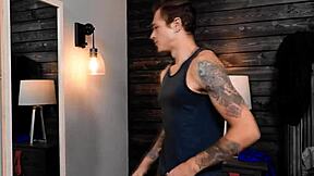 Hot gay step-brothers go at it.