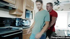 What Happens When Sleazy Stepfather Takes Care of Stepson with Blowjob and Ass Fucking