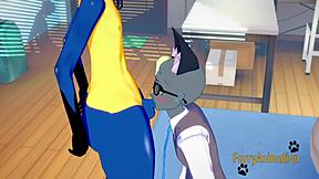 Lucario And Raymond In Yaoi Blowjob And Fucking Scene