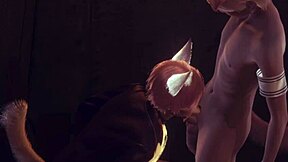 Furry Yaoi - Fox Gives Blowjob To Boy Then Analingus