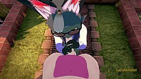 pov mewtwo x raymond blowjob and anal in furry yaoi