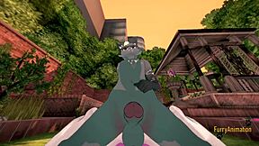 pov mewtwo x raymond blowjob and anal in furry yaoi