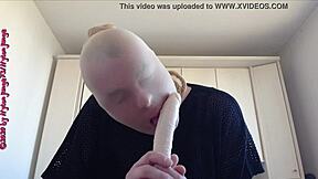 Nylonface Blasts Fat Dildo!